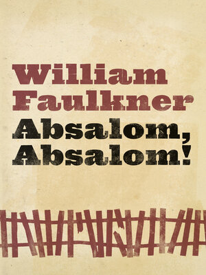 cover image of Absalom, Absalom!